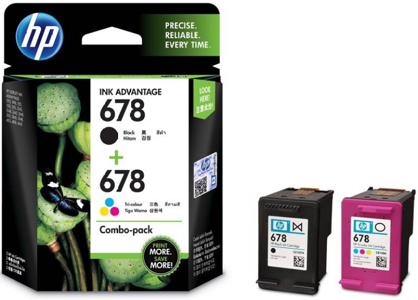 HP 678 Combo Pack Multi Color Ink Cartridge